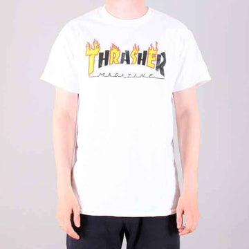 Se Thrasher Flame Magazine kortærmet T-Shirt Hvid XL ✔ Kæmpe udvalg i Thrasher ✔ Hurtig levering: 1 - 2 Hverdage samt billig fragt - Varenummer: JUCO-52453-XL og barcode / Ean: &